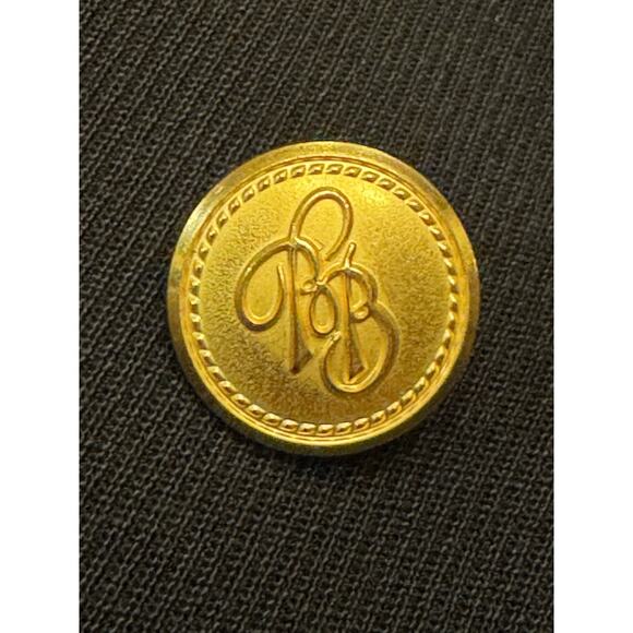 Size 4 Brooks Brothers Italy Tolley 1900 Double Breasted Jacket Gold Logo Button - Picture 5 of 12